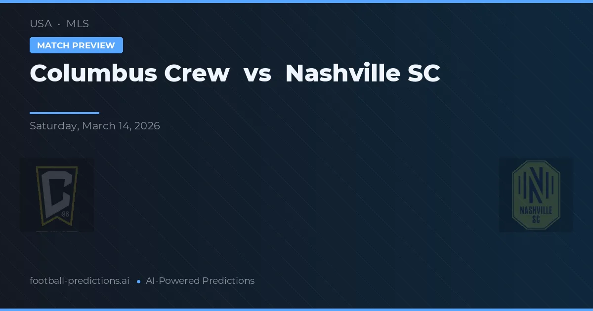 Columbus Crew vs Nashville SC — typy i zapowiedź meczu