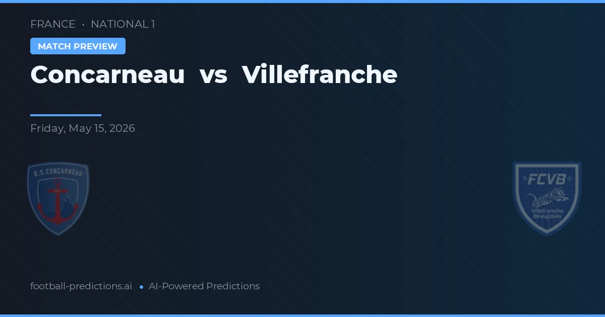 Concarneau vs Villefranche — typy i zapowiedź meczu