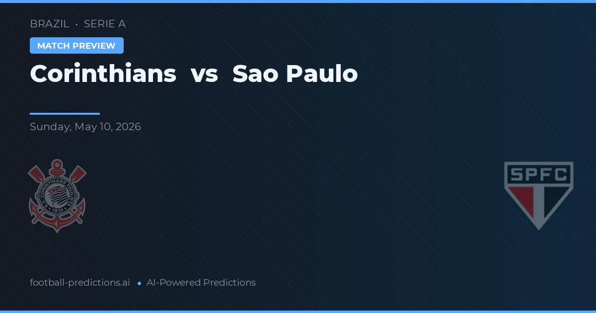 Corinthians vs Sao Paulo — typy i zapowiedź meczu