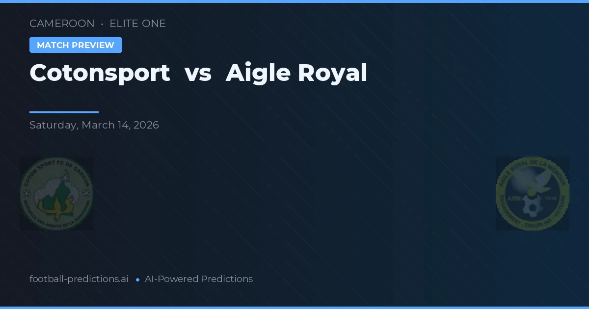 Cotonsport vs Aigle Royal — typy i zapowiedź meczu