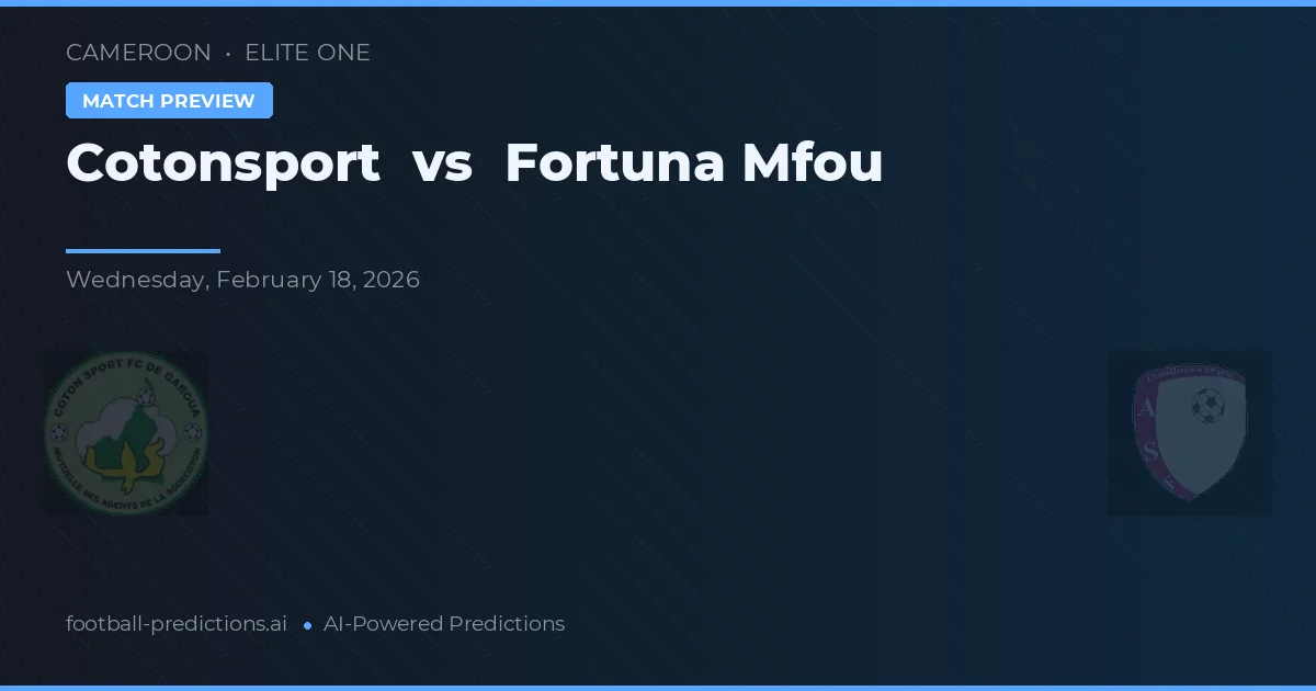 Cotonsport vs Fortuna Mfou — typy i zapowiedź meczu