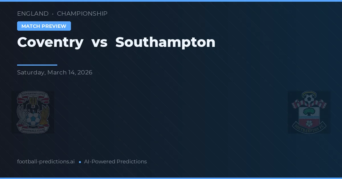 Coventry vs Southampton — typy i zapowiedź meczu