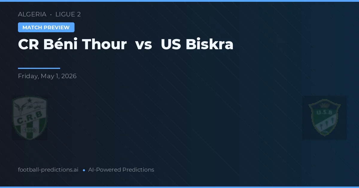 CR Béni Thour vs US Biskra — typy i zapowiedź meczu