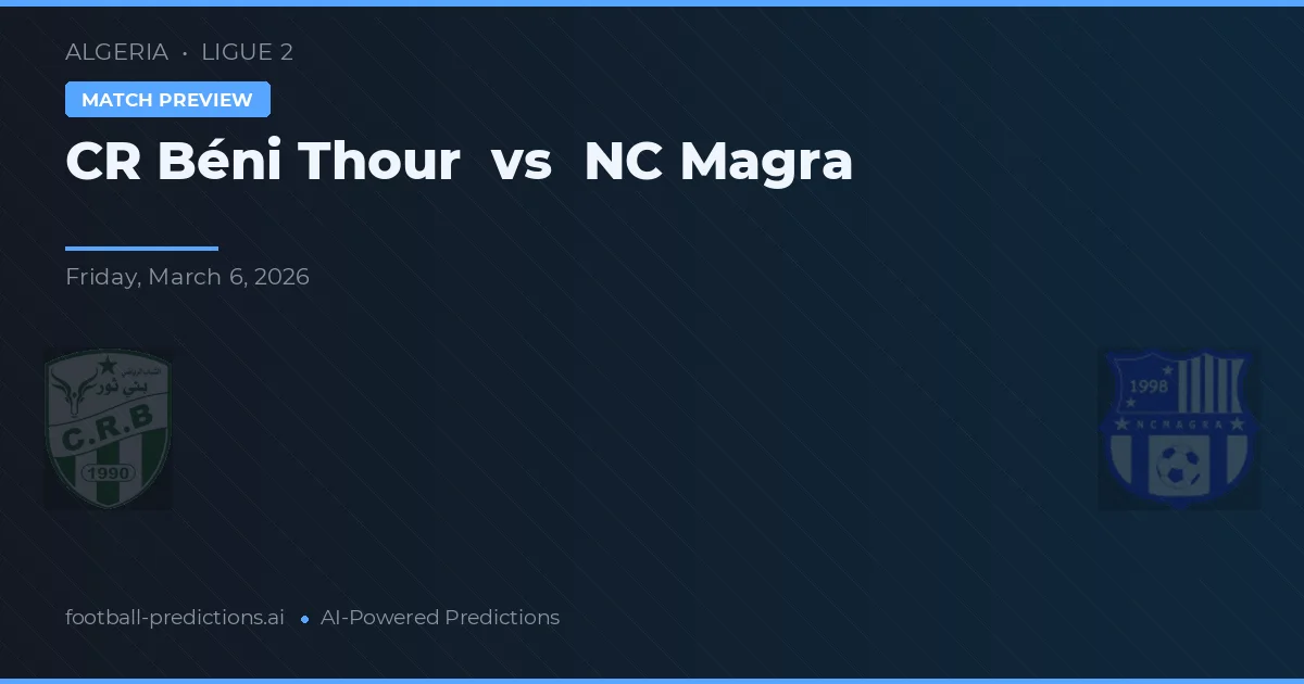 CR Béni Thour vs NC Magra — typy i zapowiedź meczu