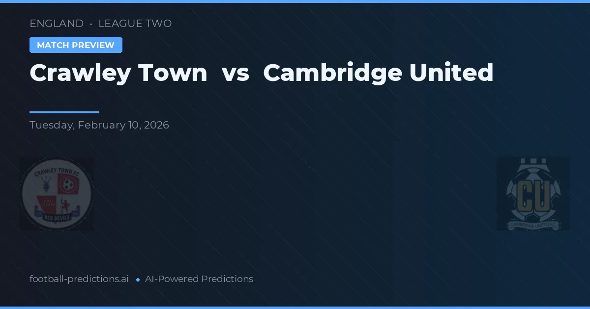 Crawley Town vs Cambridge United — typy i zapowiedź meczu