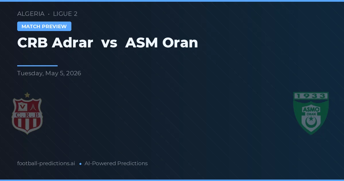 CRB Adrar vs ASM Oran — typy i zapowiedź meczu