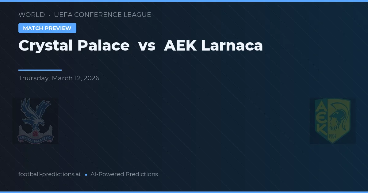 Crystal Palace vs AEK Larnaca — typy i zapowiedź meczu