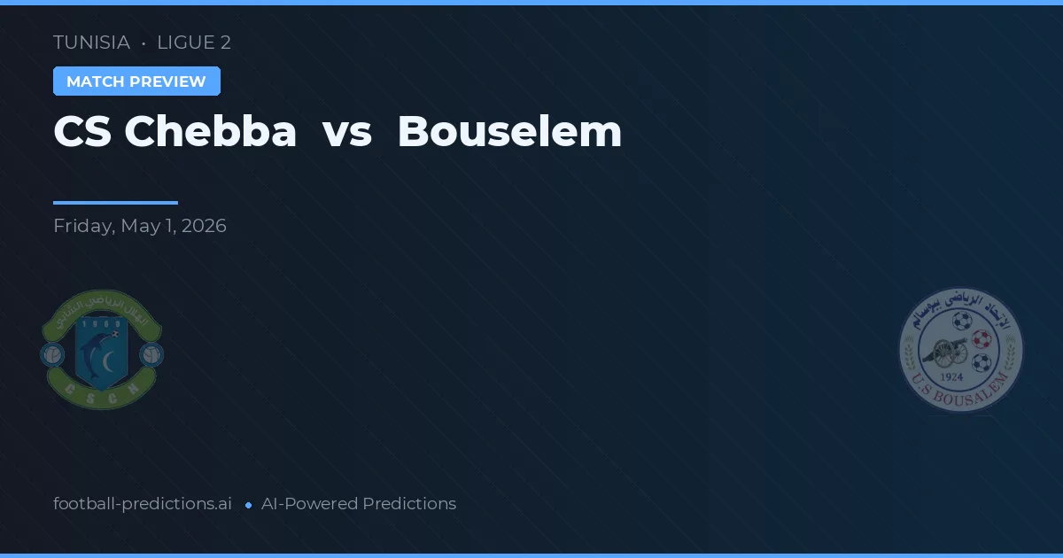 CS Chebba vs Bouselem — typy i zapowiedź meczu