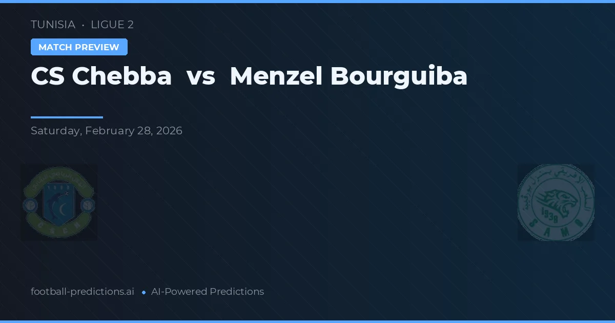 CS Chebba vs Menzel Bourguiba — typy i zapowiedź meczu