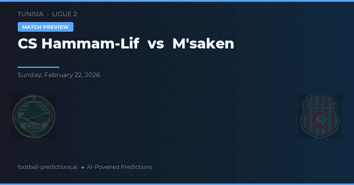 CS Hammam-Lif vs M'saken — typy i zapowiedź meczu