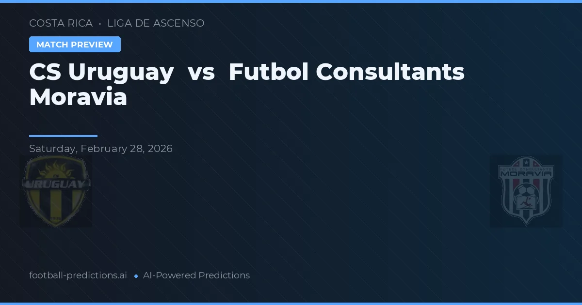 CS Urugwaj vs Futbol Consultants Moravia — typy i zapowiedź meczu