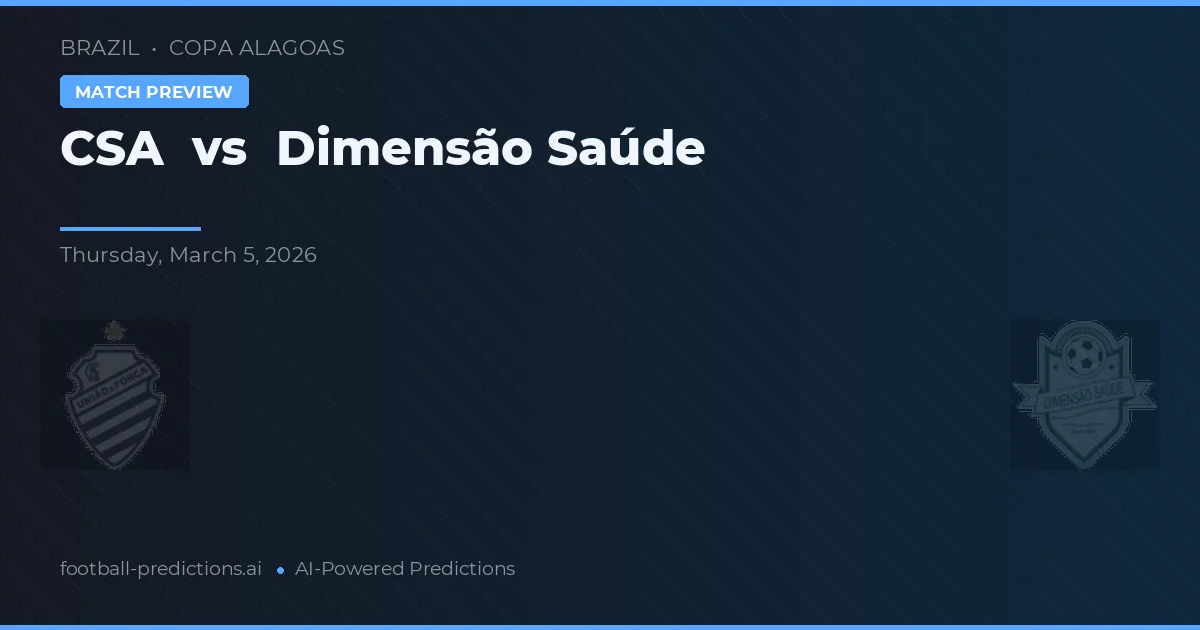 CSA vs Dimensão Saúde — typy i zapowiedź meczu