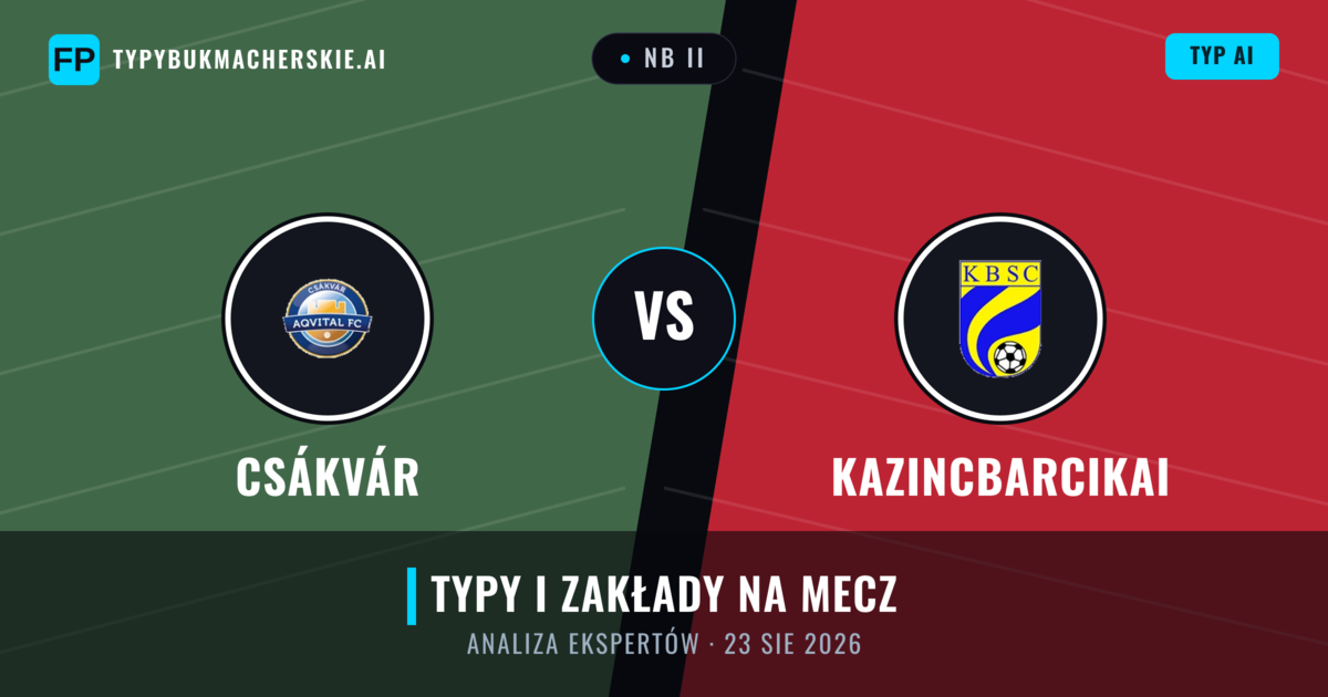 Csákvár vs Kazincbarcikai — typy i zapowiedź meczu