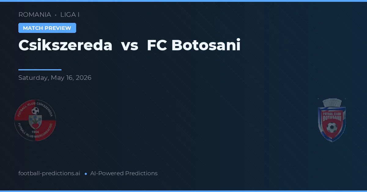Csíkszereda vs FC Botoșani — typy i zapowiedź meczu