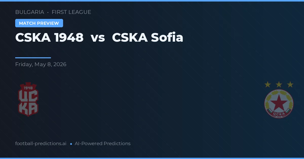 CSKA 1948 vs CSKA Sofia — typy i zapowiedź meczu
