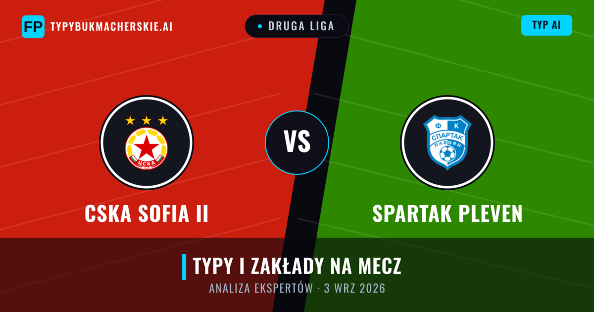 CSKA Sofia II vs Spartak Pleven — typy i zapowiedź meczu