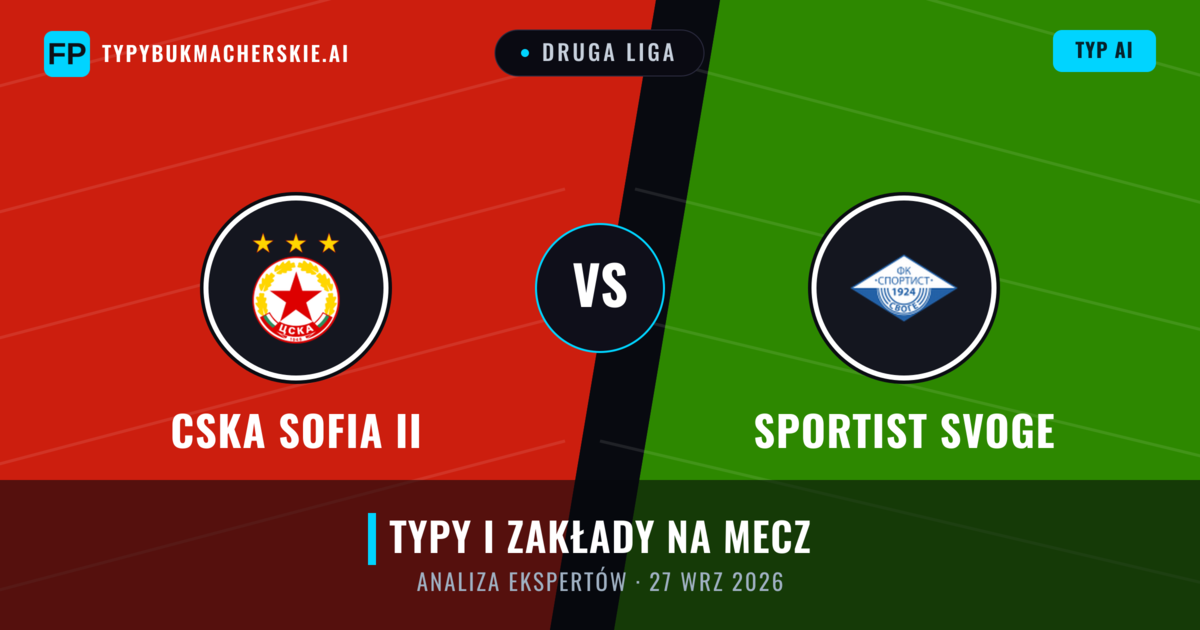 CSKA Sofia II vs Sportist Svoge — typy i zapowiedź meczu