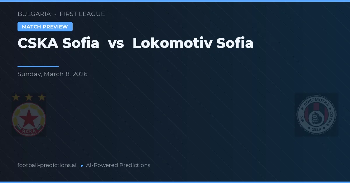 CSKA Sofia vs Lokomotiv Sofia — typy i zapowiedź meczu