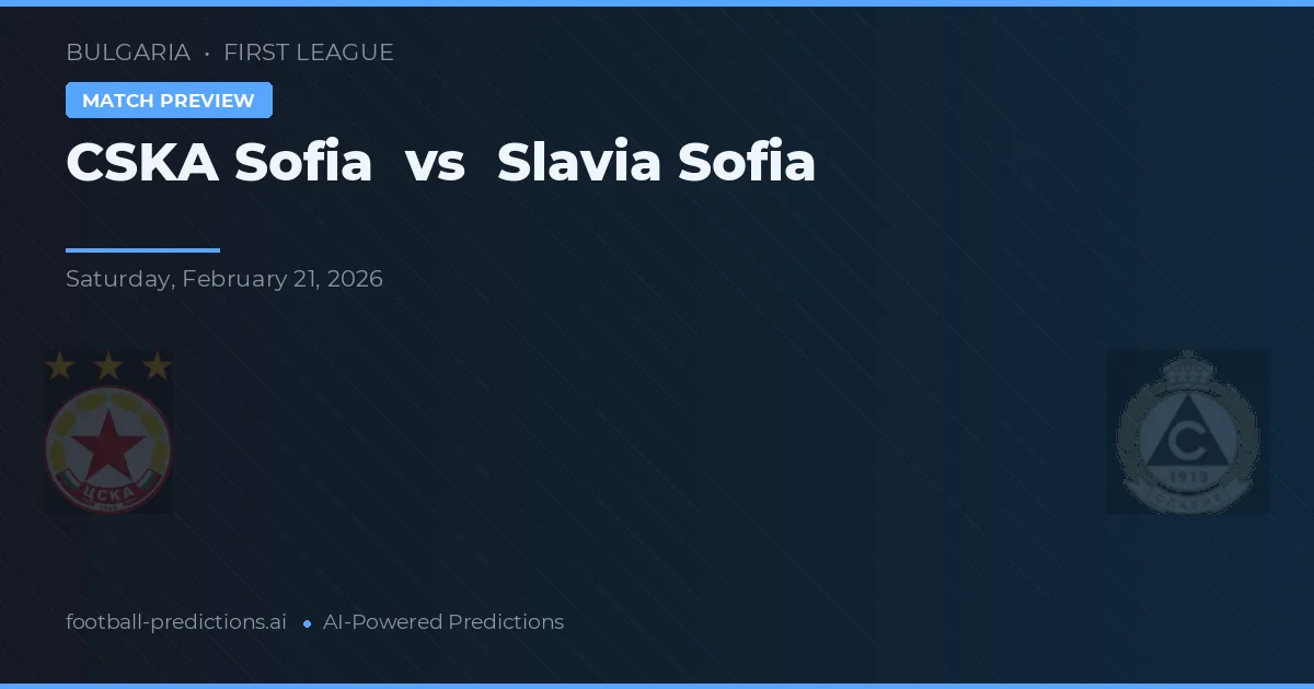 CSKA Sofia vs Slavia Sofia — typy i zapowiedź meczu