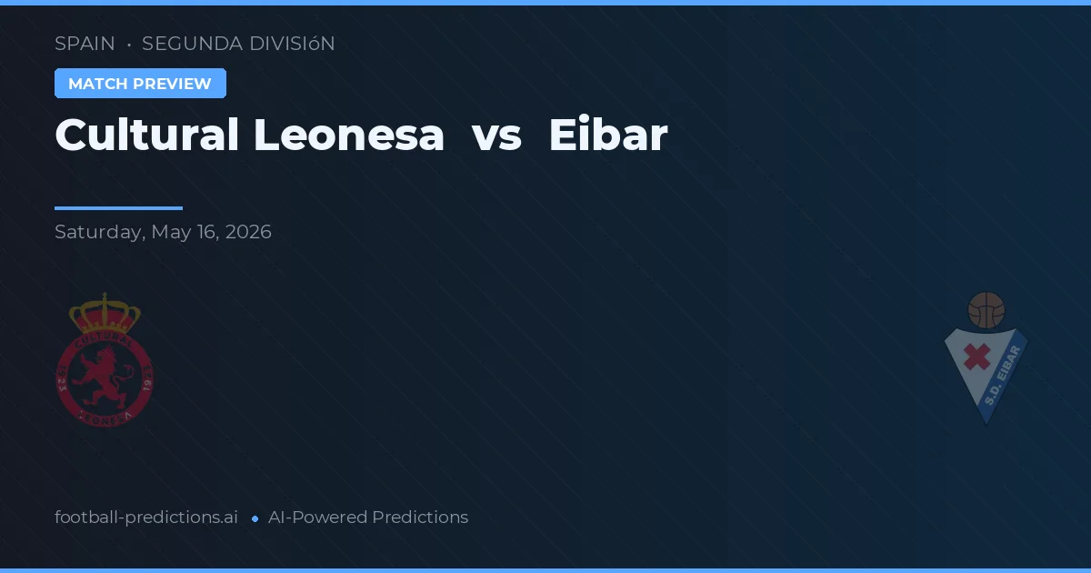 Cultural Leonesa vs Eibar — typy i zapowiedź meczu