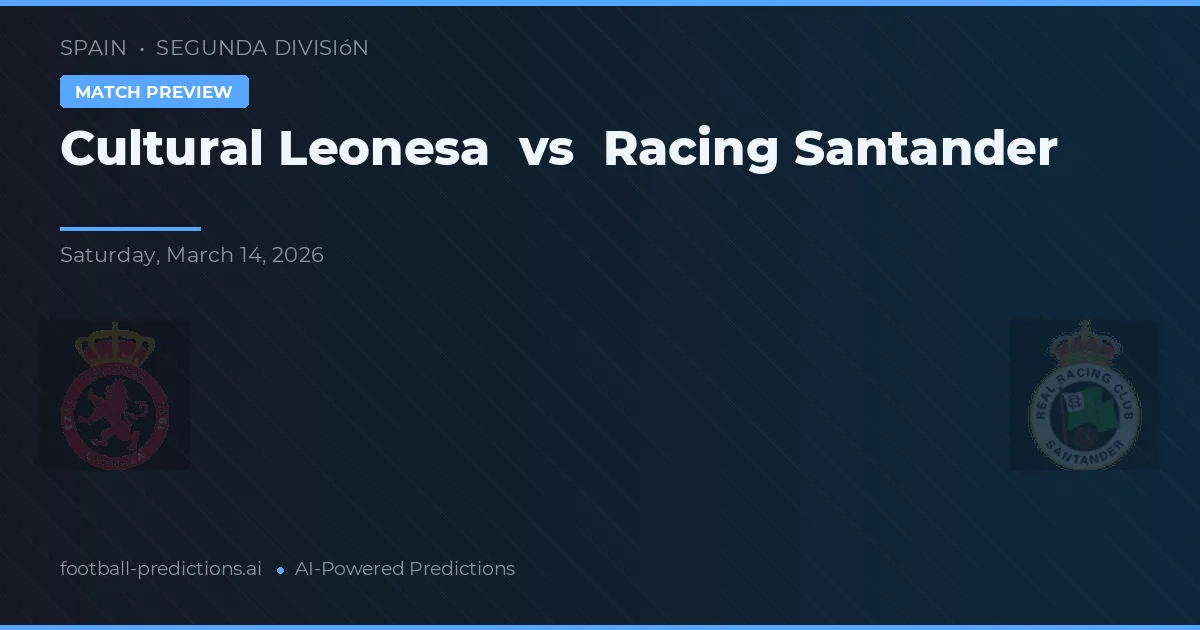 Cultural Leonesa vs Racing Santander — typy i zapowiedź meczu