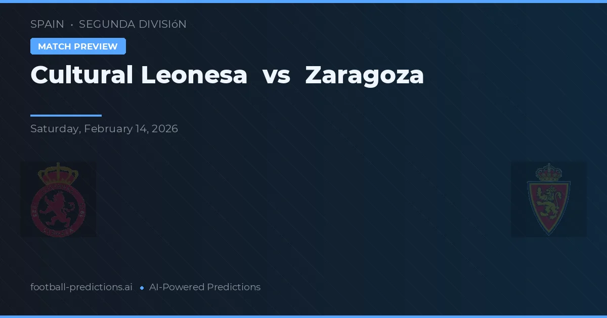 Cultural Leonesa vs Zaragoza — typy i zapowiedź meczu