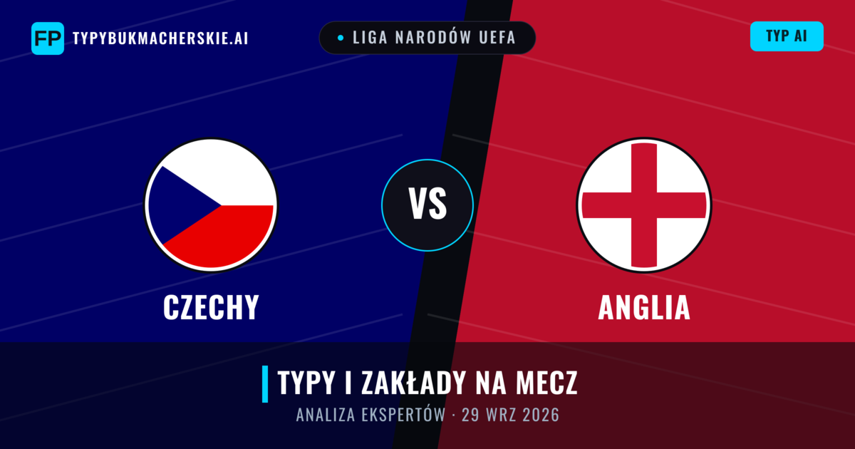 Czechy vs Anglia — typy i zapowiedź meczu