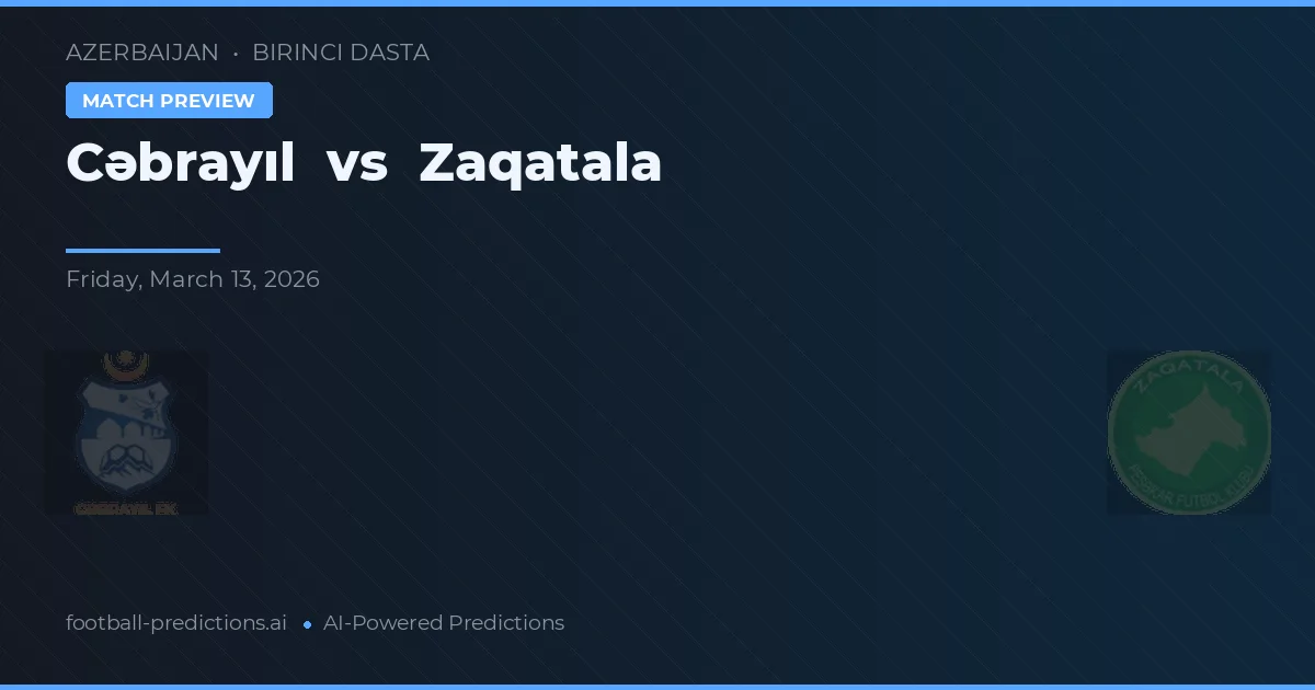Cəbrayıl vs Zaqatala — typy i zapowiedź meczu