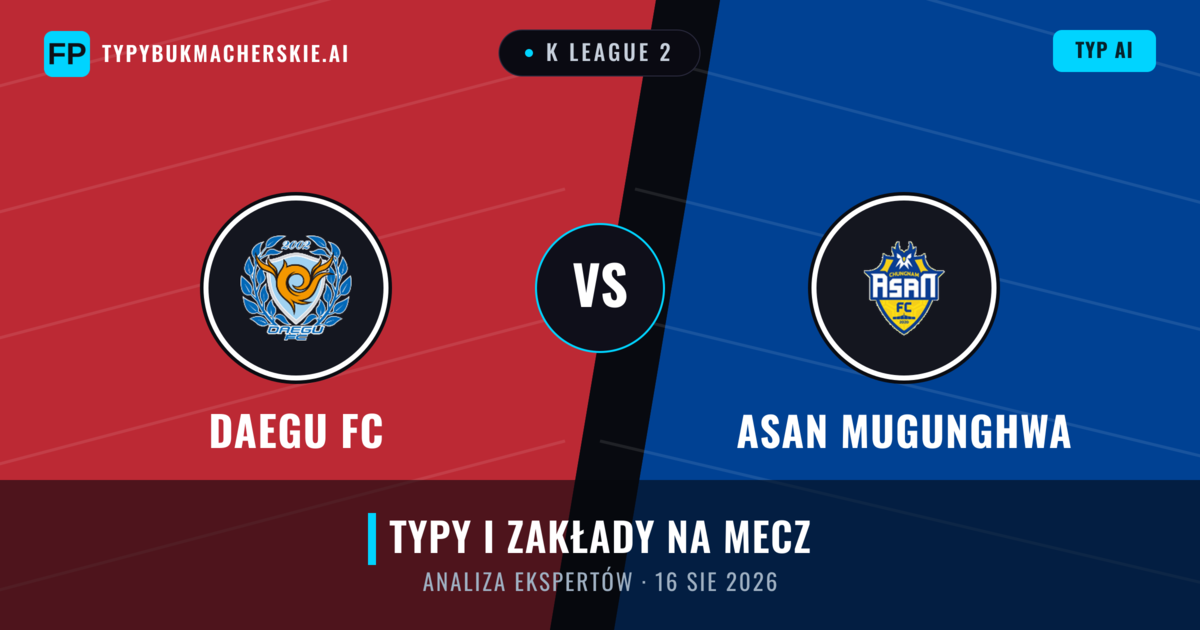 Daegu FC vs Asan Mugunghwa — typy i zapowiedź meczu