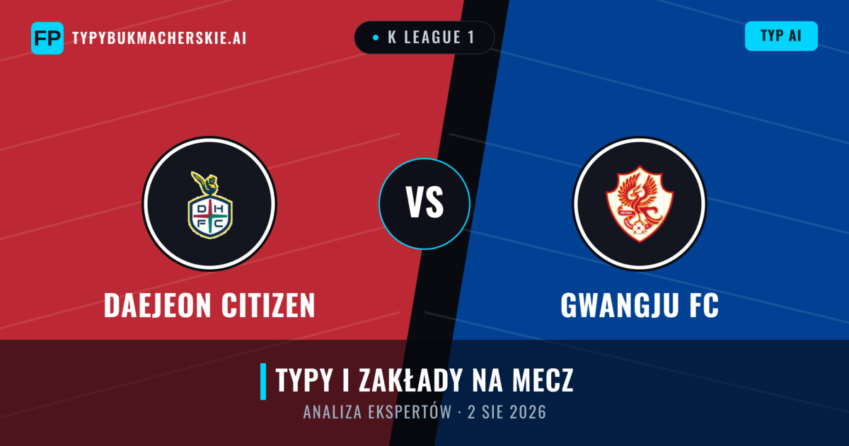 Daejeon Citizen vs Gwangju FC — typy i zapowiedź meczu