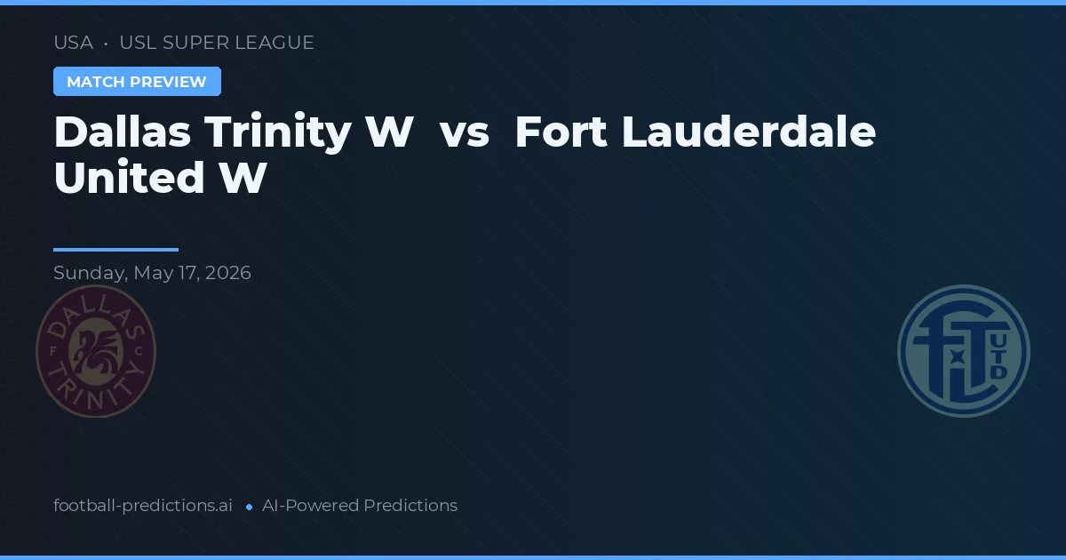 Dallas Trinity W vs Fort Lauderdale United W — typy i zapowiedź meczu
