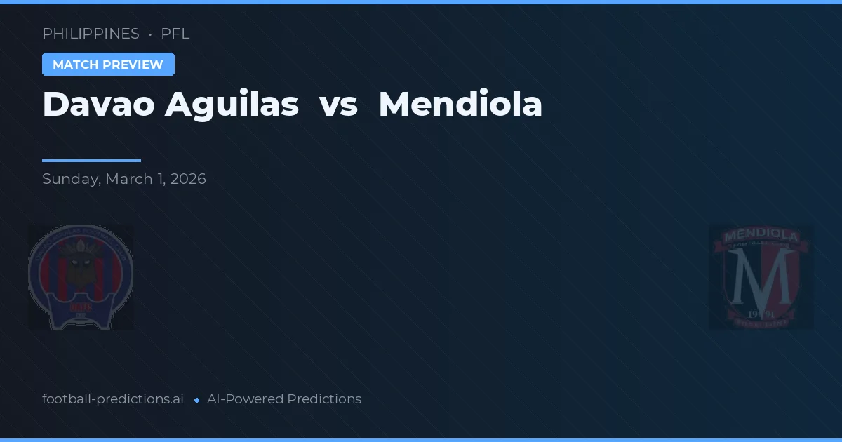 Davao Aguilas vs Mendiola — typy i zapowiedź meczu