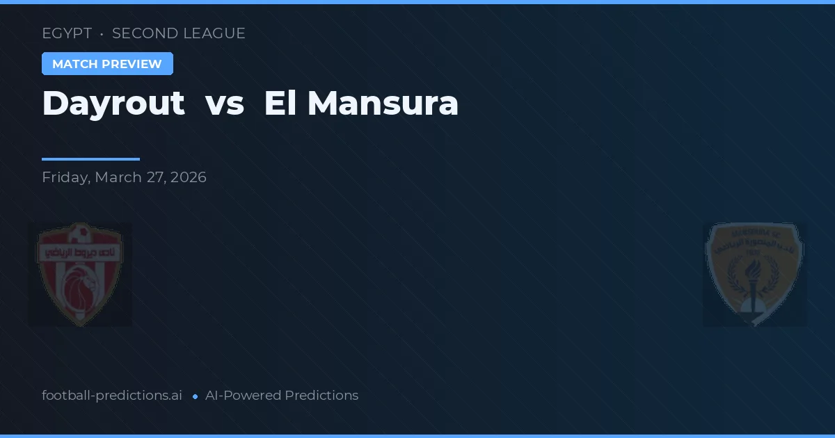 Dayrout vs El Mansura — typy i zapowiedź meczu