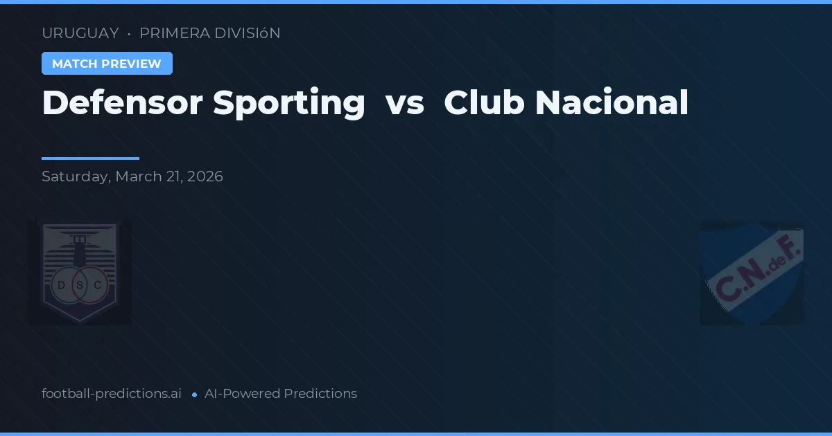 Defensor Sporting vs Club Nacional de Football — typy i zapowiedź meczu
