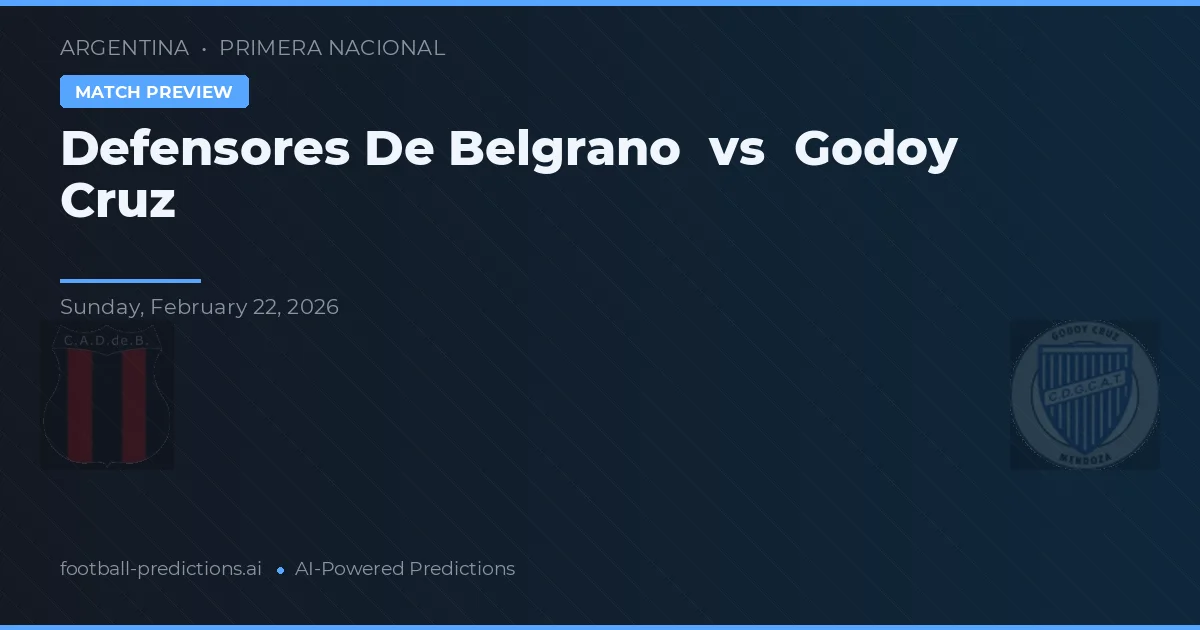 Defensores de Belgrano vs Godoy Cruz — typy i zapowiedź meczu