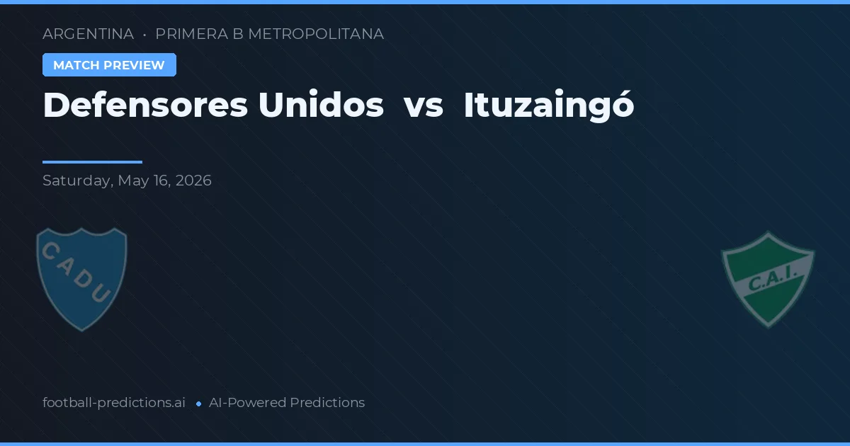 Defensores Unidos vs Ituzaingó — typy i zapowiedź meczu