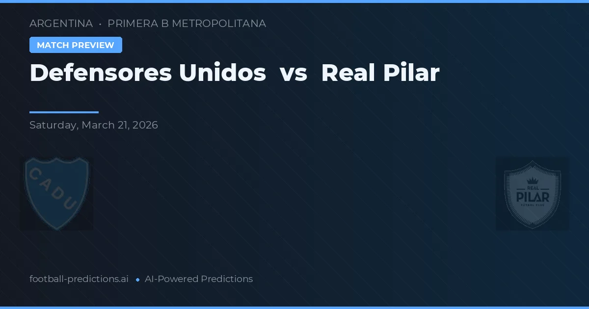Defensores Unidos vs Real Pilar — typy i zapowiedź meczu