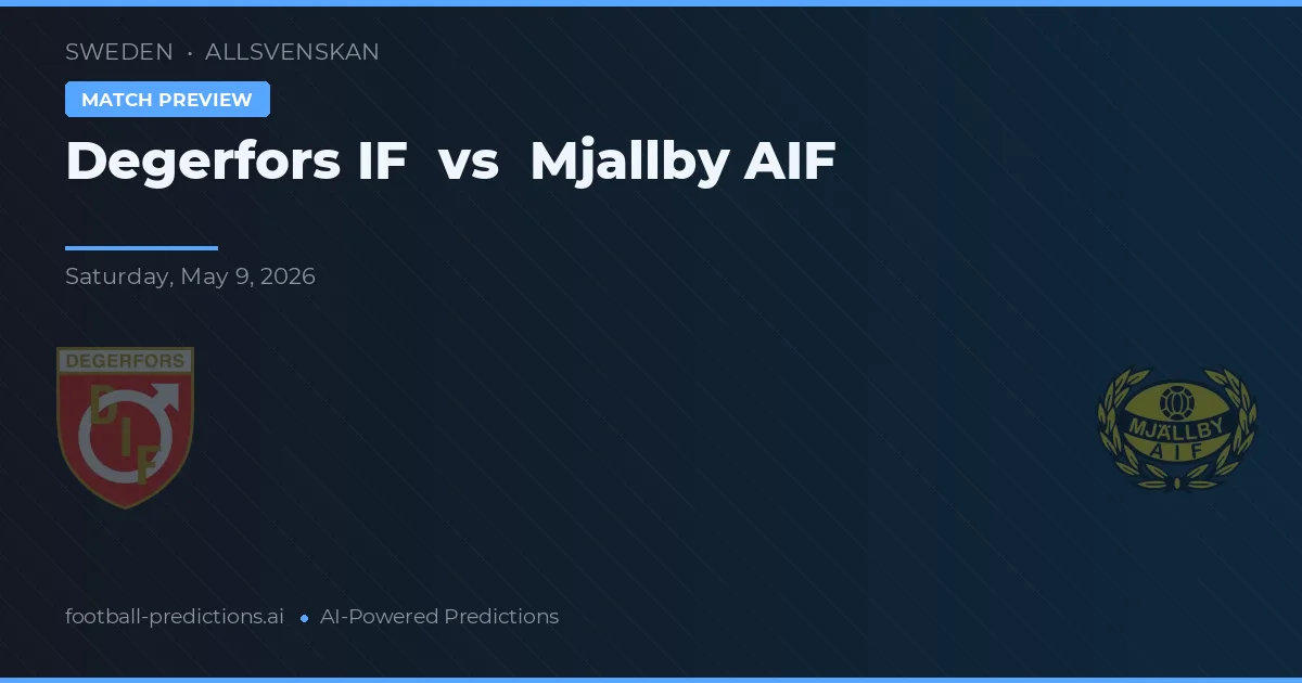 Degerfors IF vs Mjällby AIF — typy i zapowiedź meczu
