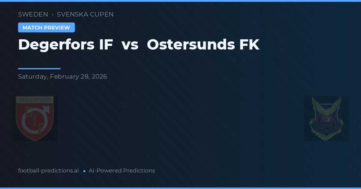 Degerfors IF vs Ostersunds FK — typy i zapowiedź meczu