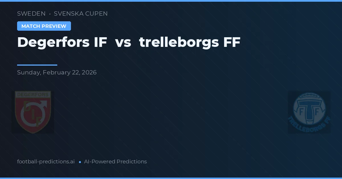 Degerfors IF vs Trelleborgs FF — typy i zapowiedź meczu