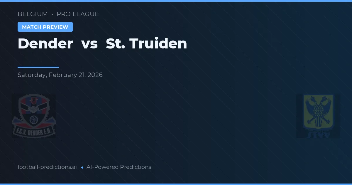 Dender vs St. Truiden — typy i zapowiedź meczu