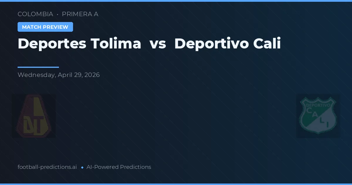 Deportes Tolima vs Deportivo Cali — typy i zapowiedź meczu