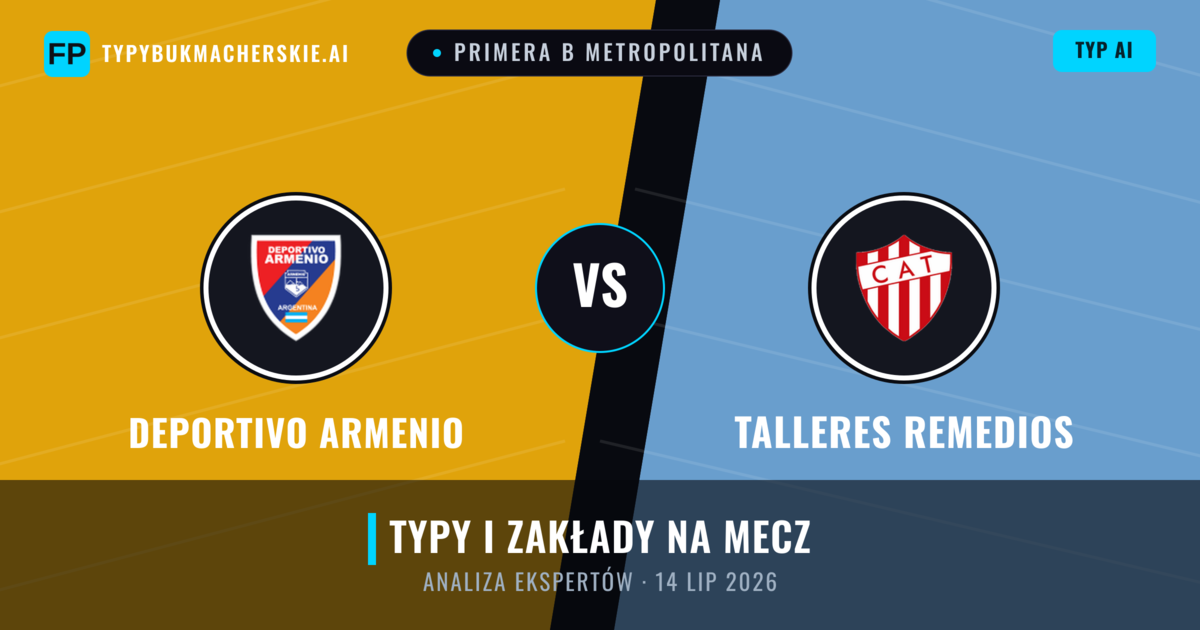 Deportivo Armenio vs Talleres Remedios — typy i zapowiedź meczu
