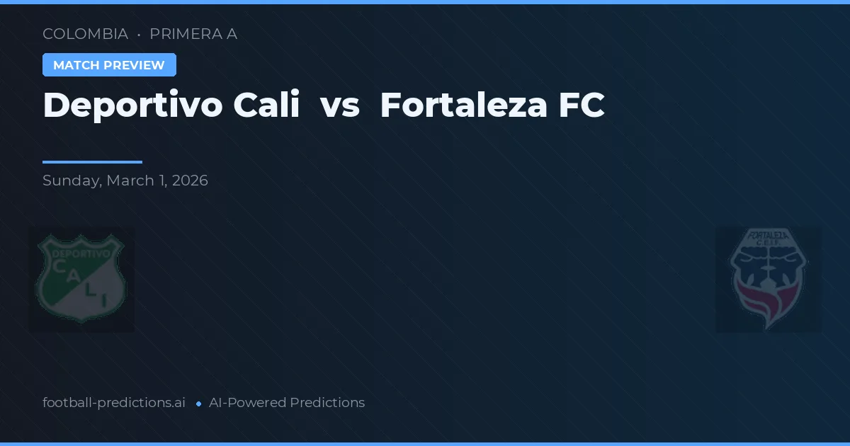 Deportivo Cali vs Fortaleza FC — typy i zapowiedź meczu