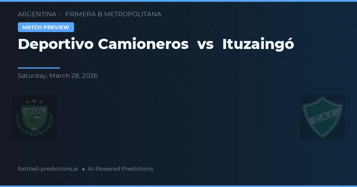 Deportivo Camioneros vs Ituzaingó — typy i zapowiedź meczu