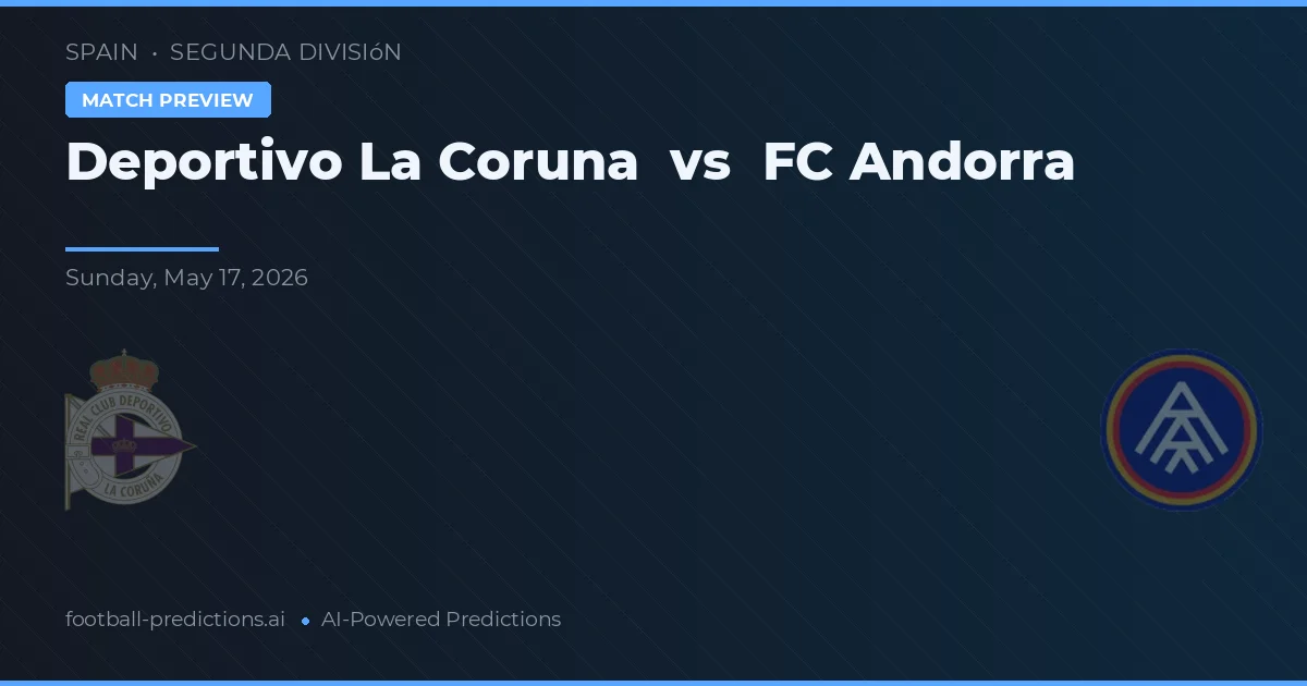 Deportivo La Coruña vs FC Andorra — typy i zapowiedź meczu