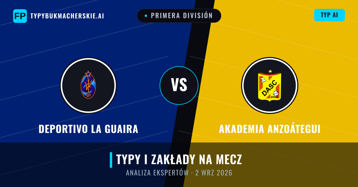 Deportivo La Guaira vs Akademia Anzoátegui — typy i zapowiedź meczu