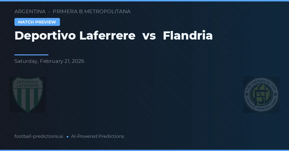 Deportivo Laferrere vs Flandria — typy i zapowiedź meczu