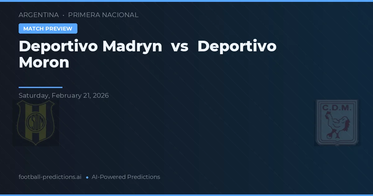 Deportivo Madryn vs Deportivo Morón — typy i zapowiedź meczu
