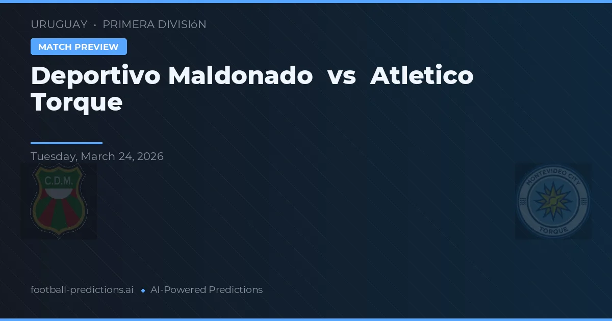 Deportivo Maldonado vs Club Atlético Torque — typy i zapowiedź meczu